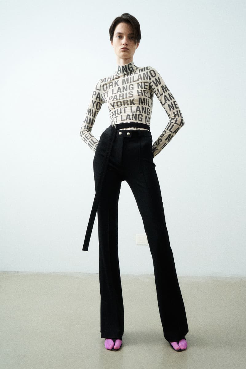 helmut lang resort 2022 collection lookbook long sleeved top pants