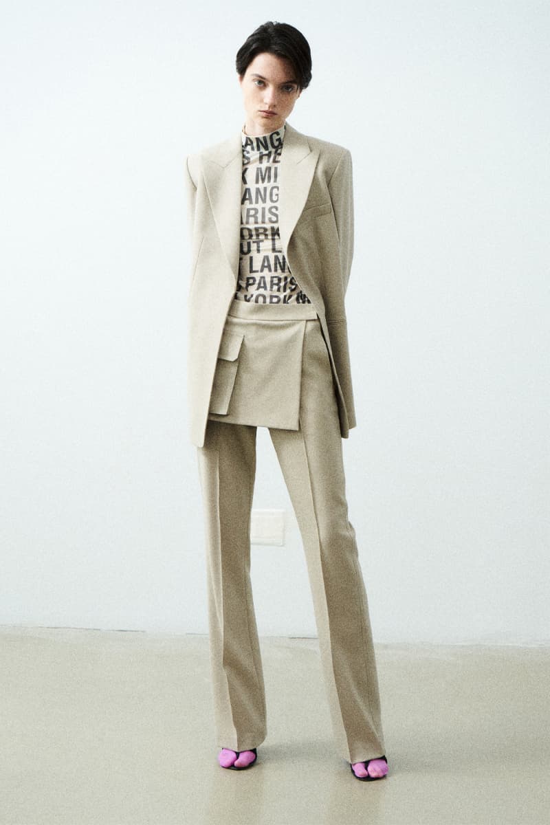 helmut lang resort 2022 collection lookbook suits