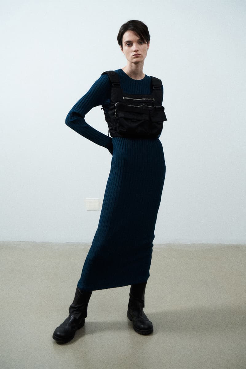 helmut lang resort 2022 collection lookbook black dress long sleeve