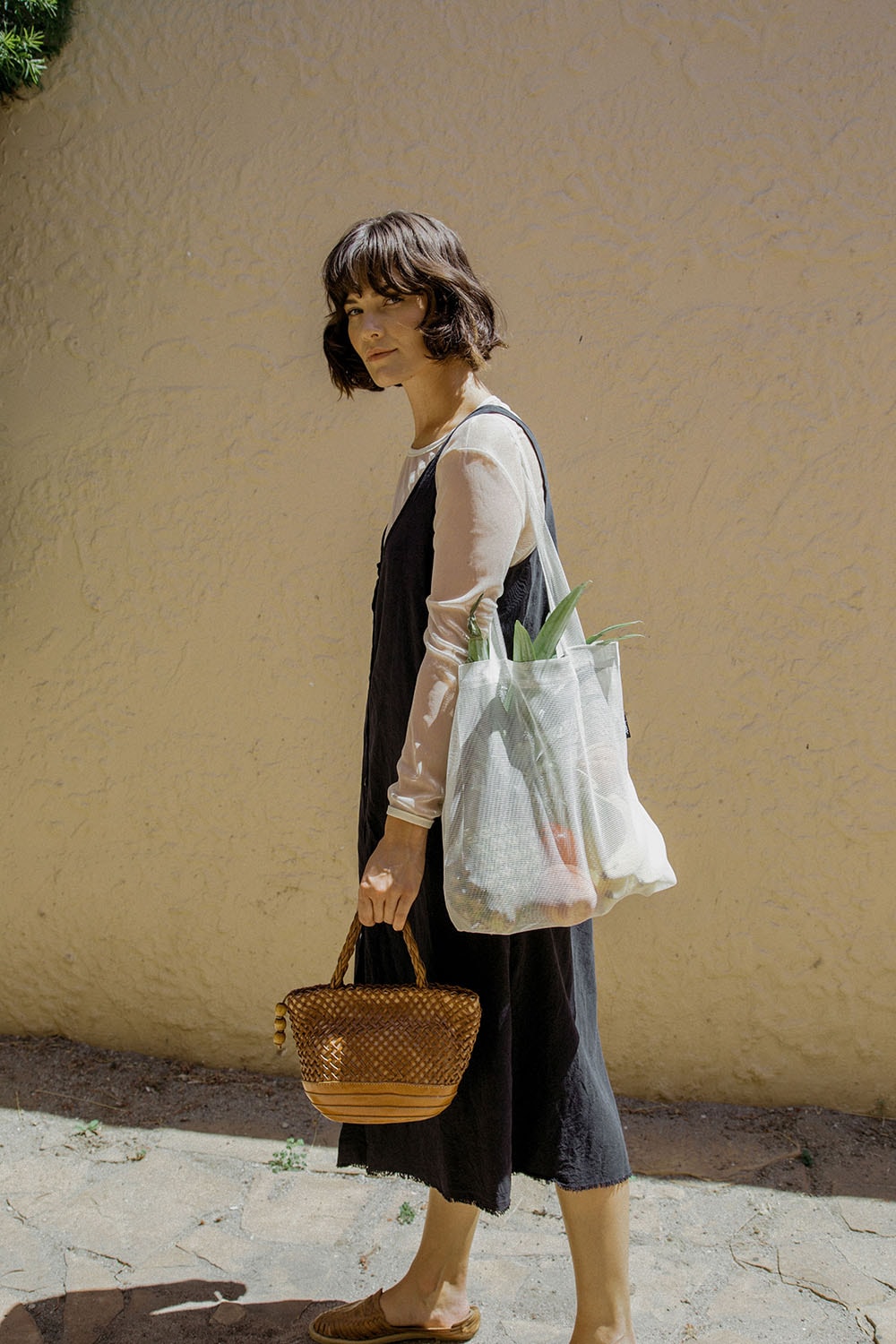 Junes Sustainable Bags Market Tote Release Bio-Degradable Bio-Knit Recycled Plastic