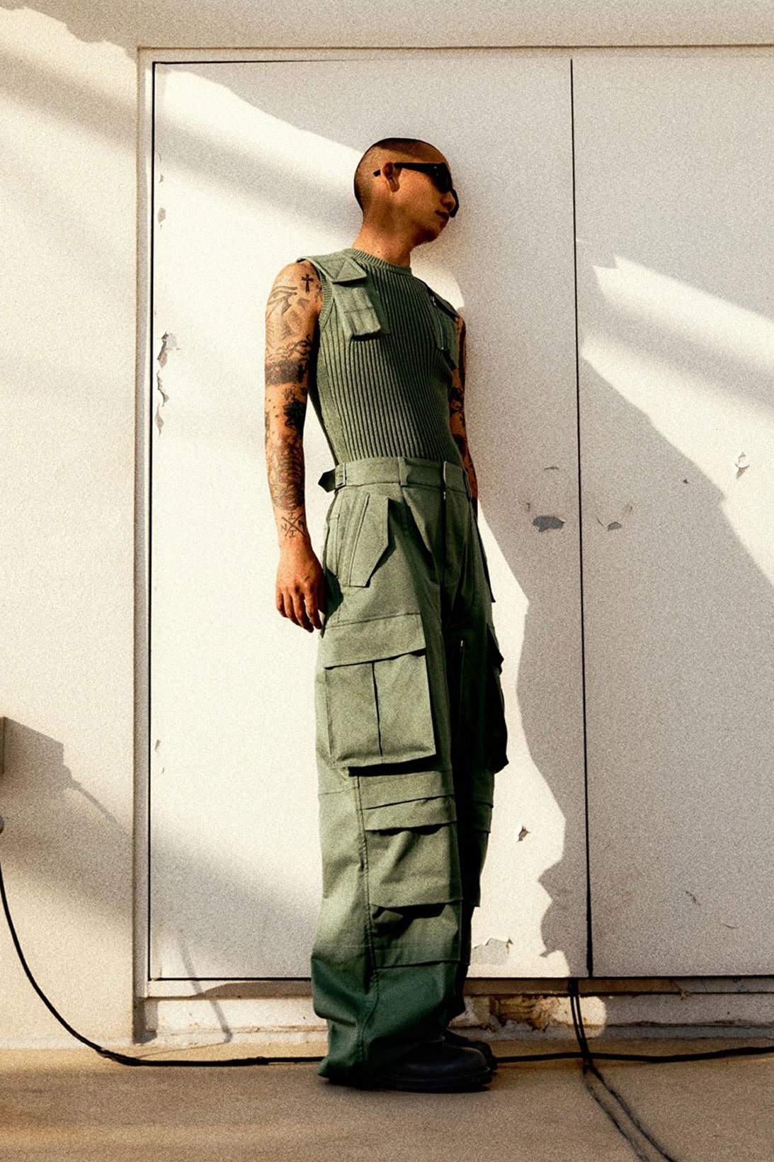 Juun.J Spring/Summer 2022 SS22 Collection Code Kunst AOMG You Get Off Ribbed Knit Cargo Pants