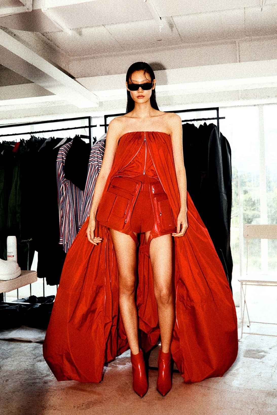 Juun.J Spring/Summer 2022 SS22 Collection Code Kunst AOMG You Get Off Red Dress Gown