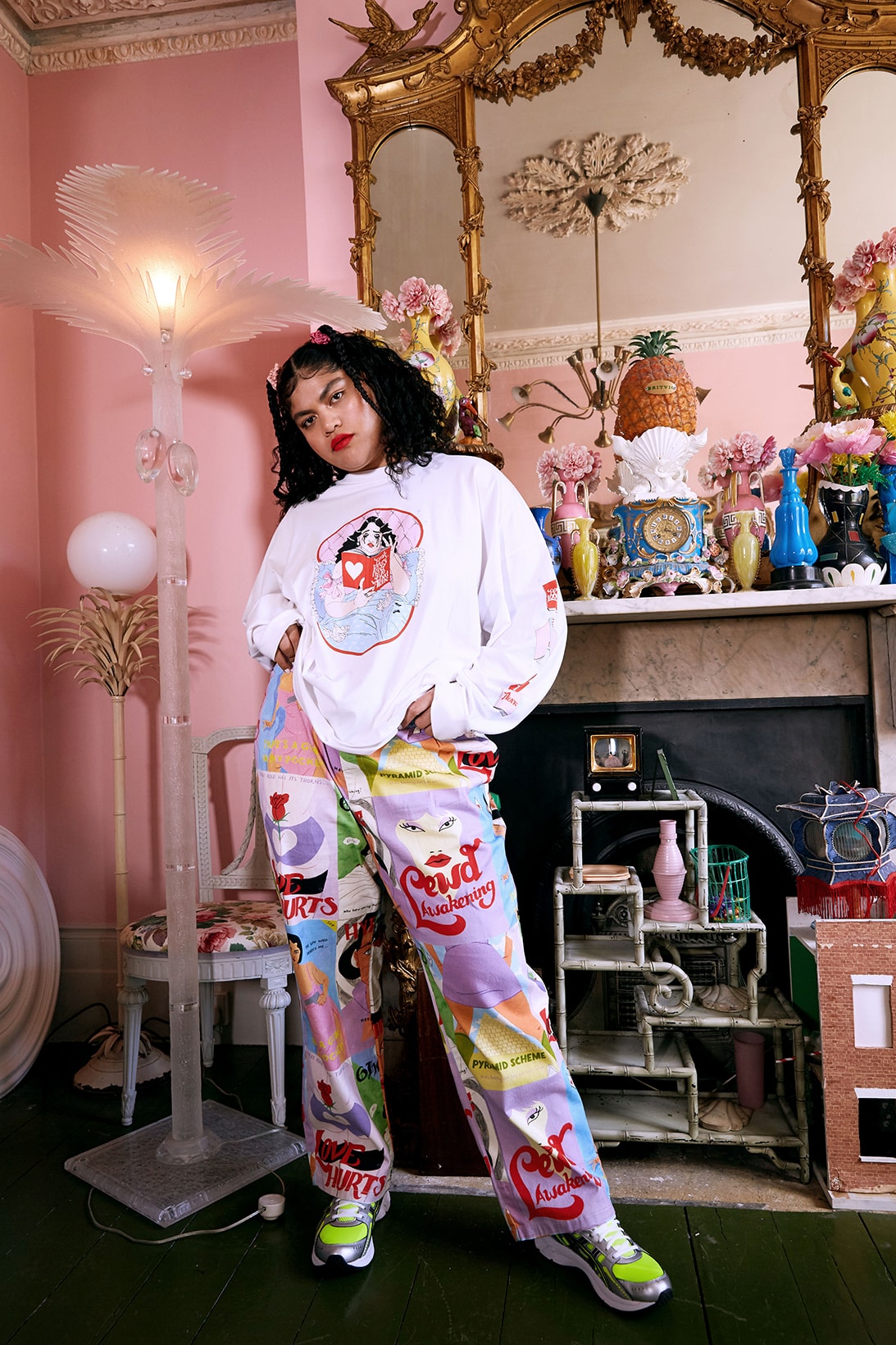 Laura Callaghan Lazy Oaf Book Lovers Never go to Bed Alone Collaboration Apparel Sweater Pants