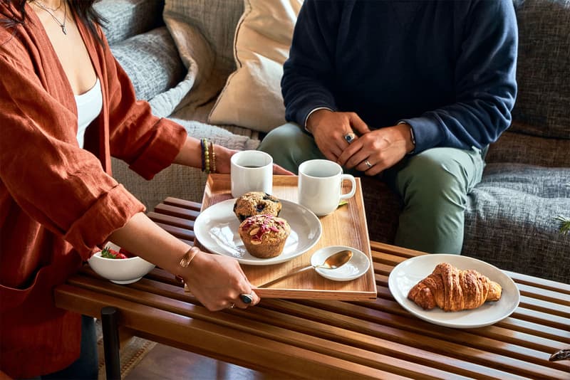 muji airbnb host essentials home coffee cookies croissant