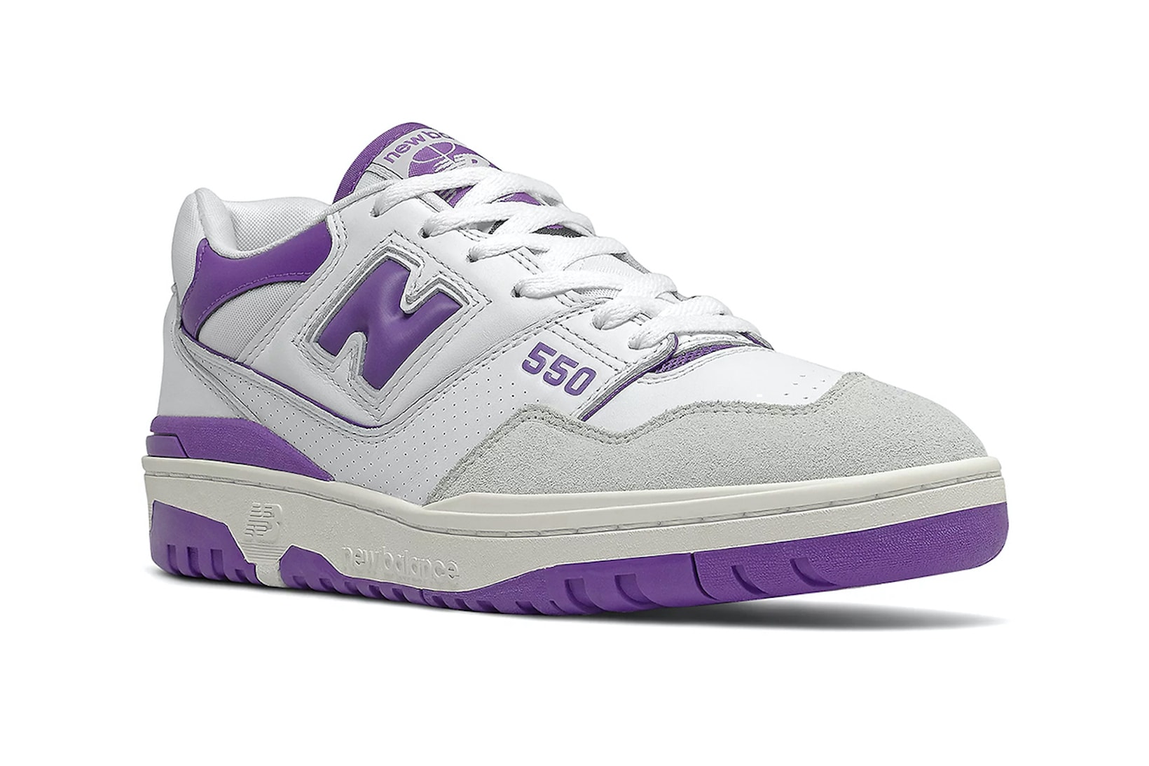new balance nb 550 purple white colorway sneakers footwear kicks shoes lateral