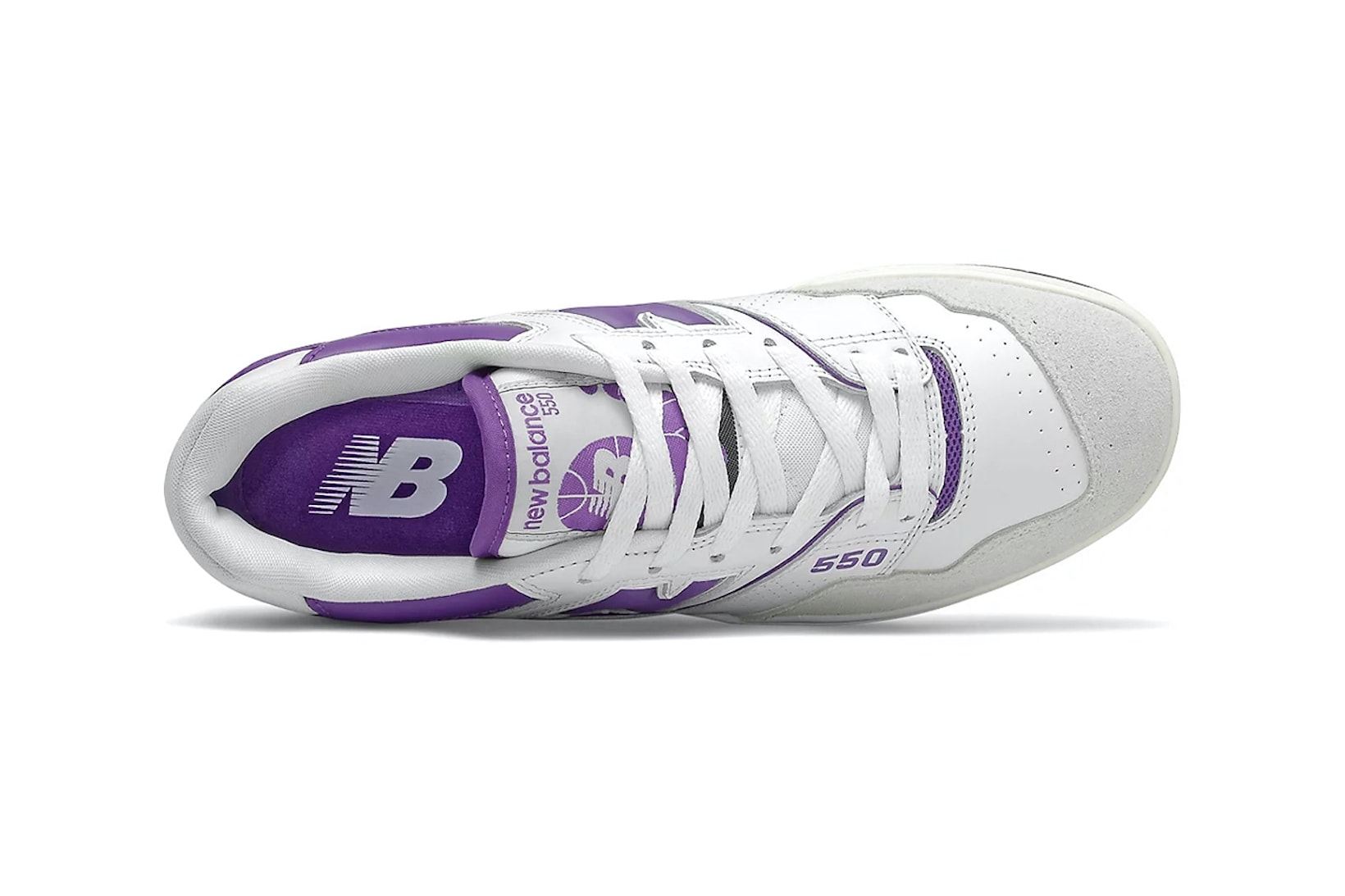 new balance nb 550 purple white colorway sneakers footwear kicks shoes top insole
