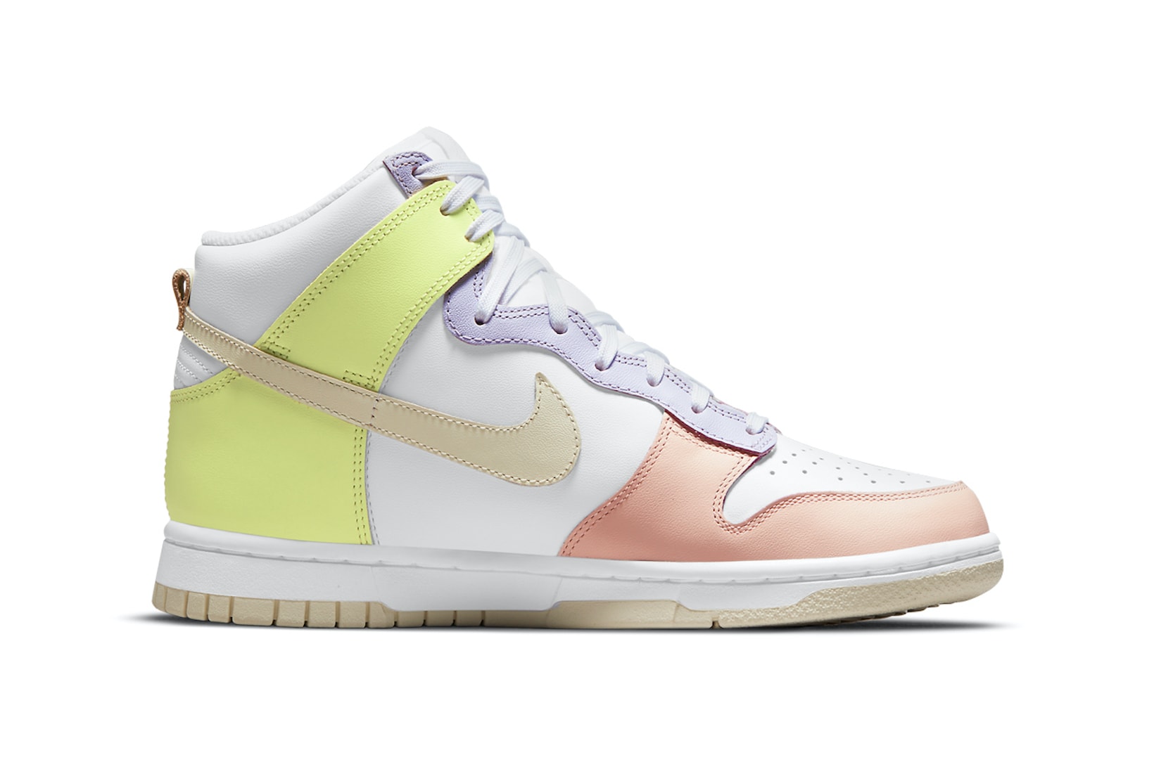 Nike Women's Dunk High Lemon Twist Sneakers Footwear Shoes Kicks Yellow Pink White Purple Lateral