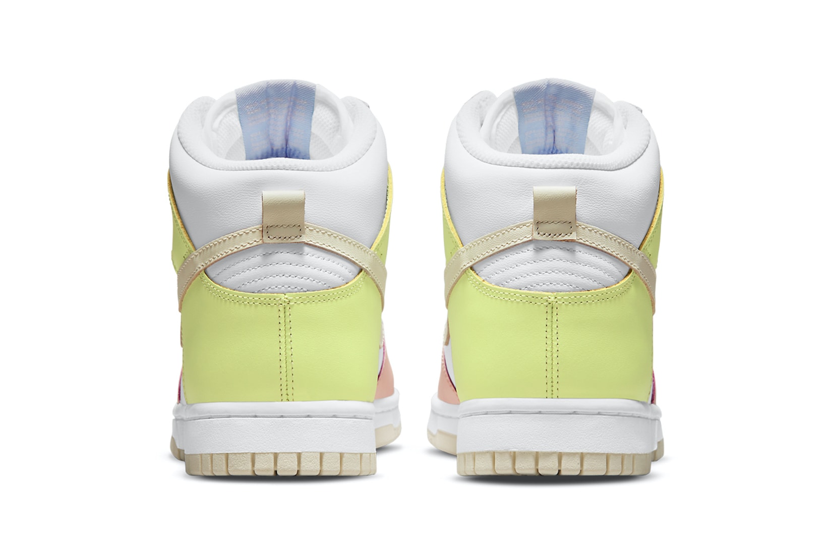 Nike Women's Dunk High Lemon Twist Sneakers Footwear Shoes Kicks Yellow Pink White Purple Heel