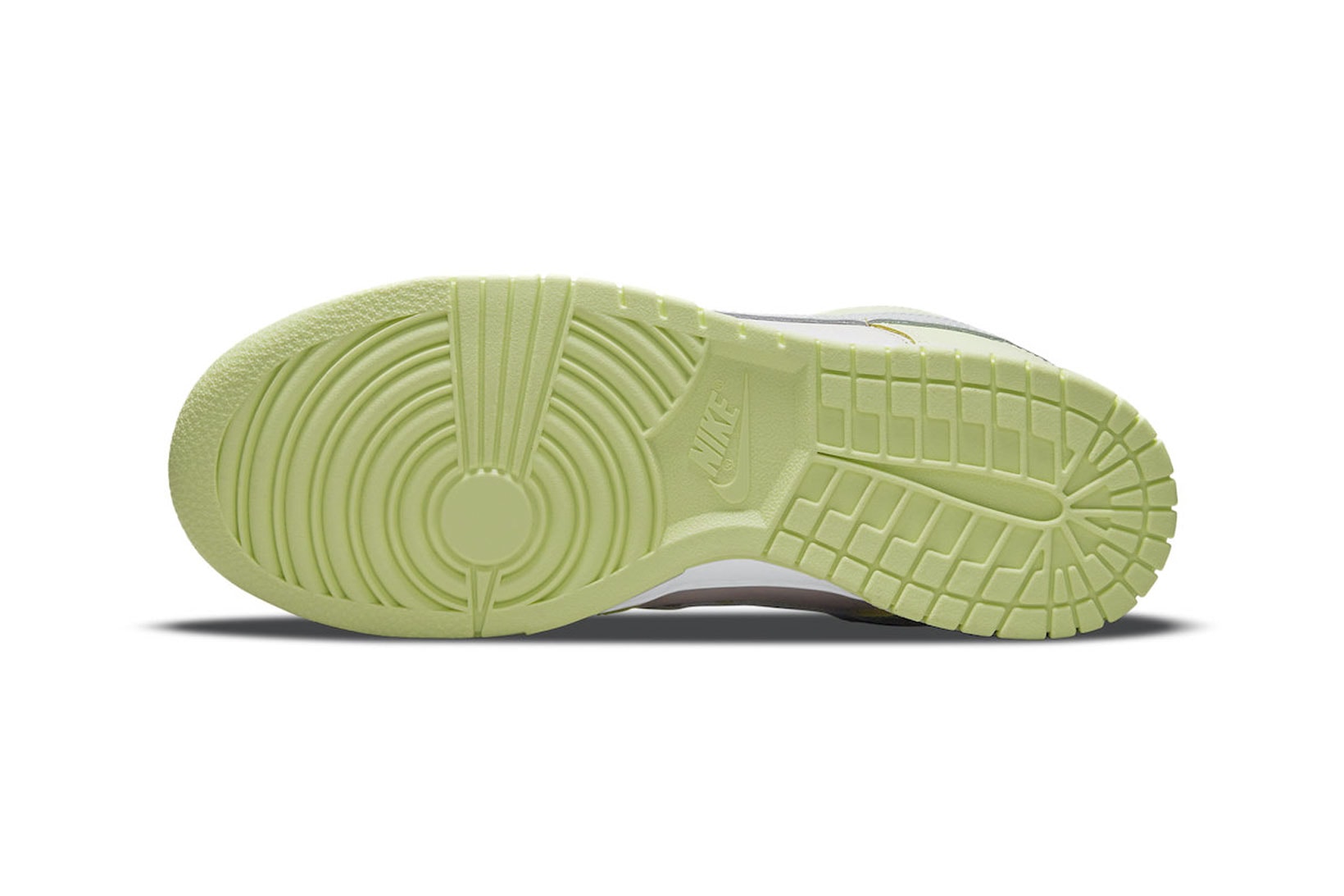 nike dunk low lime ice womens sneakers soft pink green outsole bottom