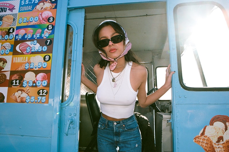 Olivia Rodrigo Launches Depop Sour Shop Clothing Accessories Scarves Creeper Platforms Boas