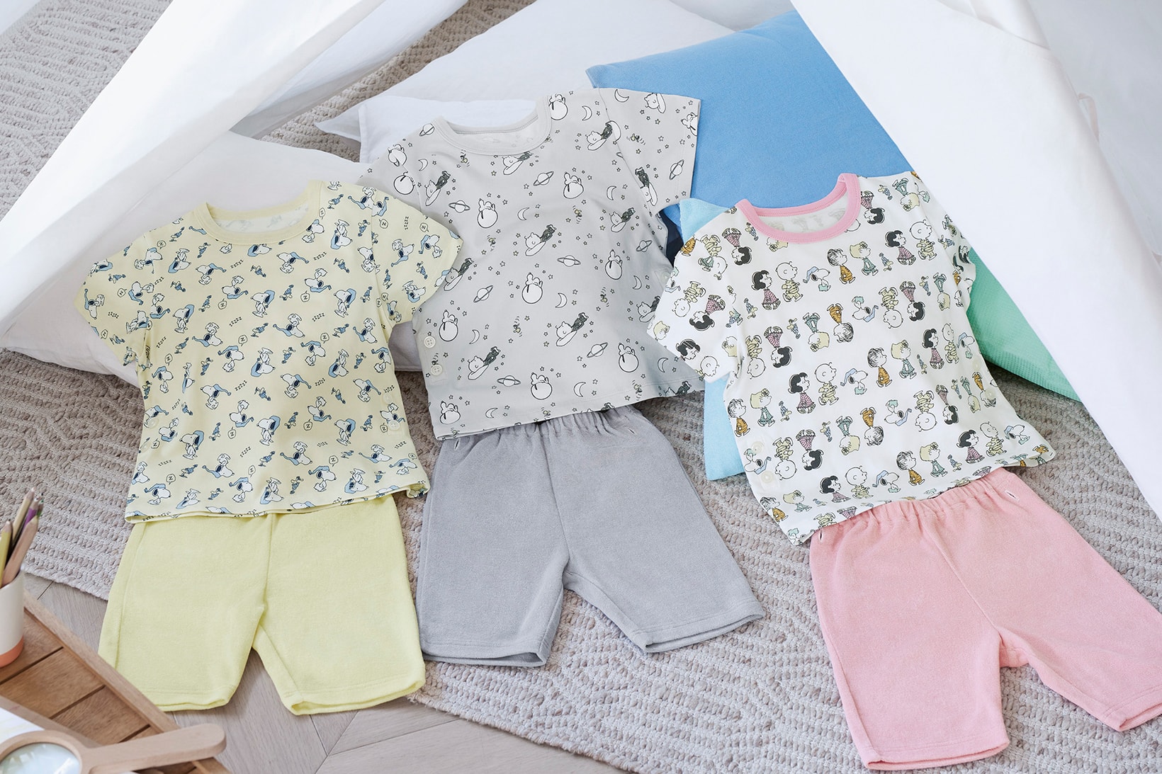 Peanuts UNIQLO Loungewear Collection Kids Pajamas