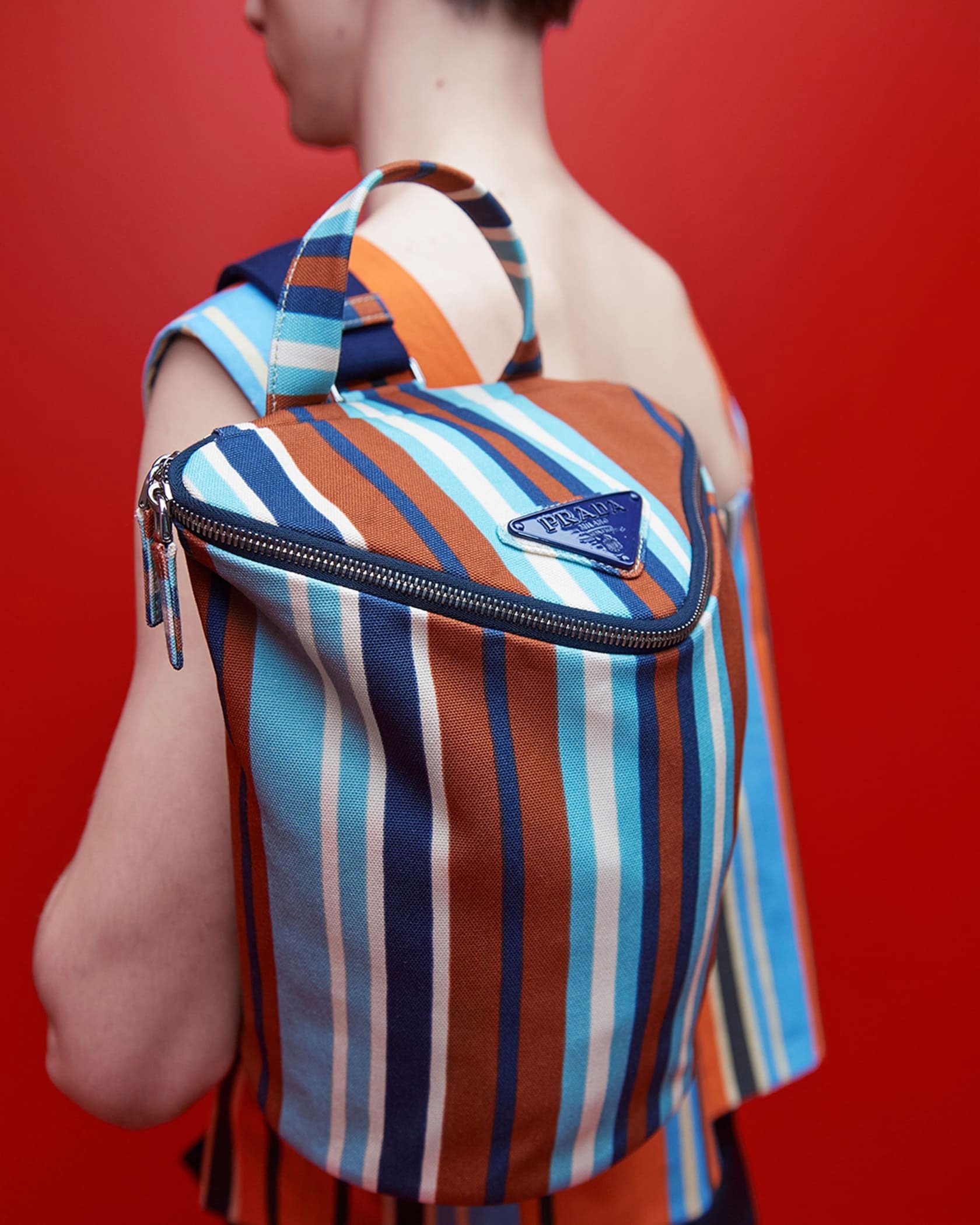 prada spring summer 2022 ss22 menswear raf simons miuccia accessories striped bag