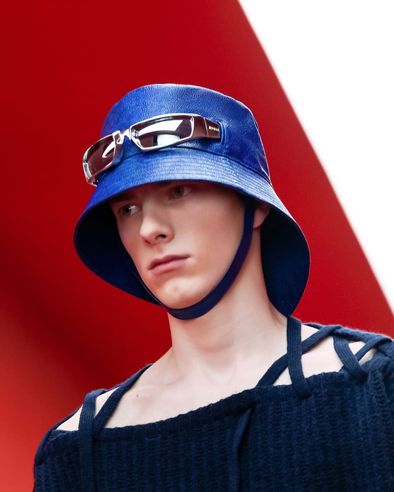 prada spring summer 2022 ss22 menswear raf simons miuccia accessories bucket hats sunglasses