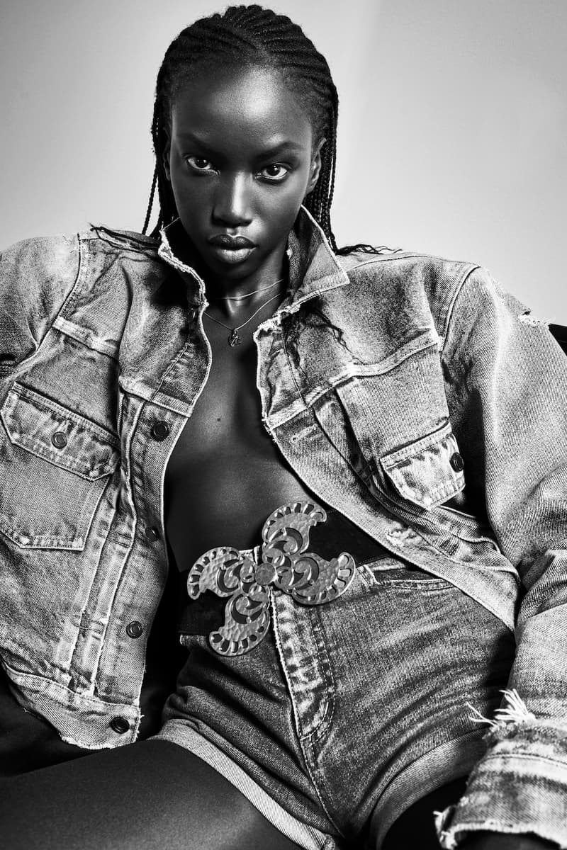 Saint Laurent New Denim Collection Anok Yai Jacket Shorts Belt