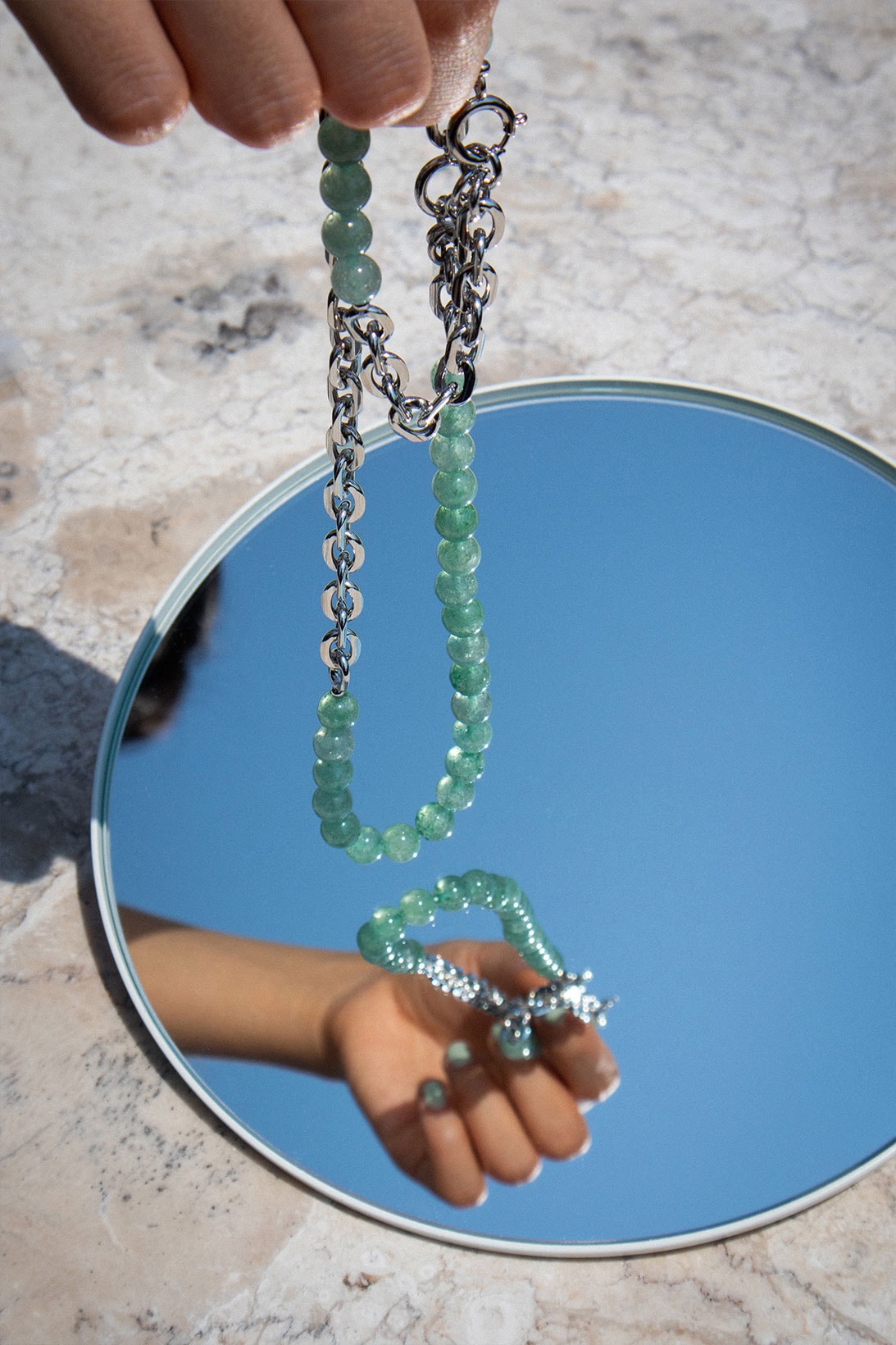 seree jewelry jade accessories chain jade green