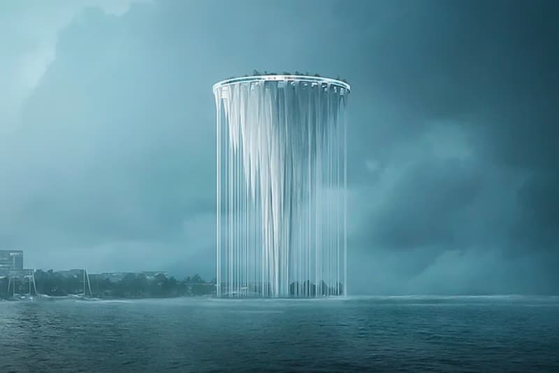 sou fujimoto tower 99 floating islands china shenzhen qianhai bay architecture design water