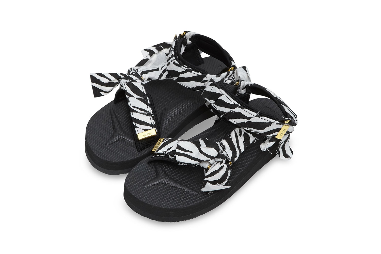 SUICOKE Patterned Summer Sandal Drop June Zebra Denim Neon Leopard