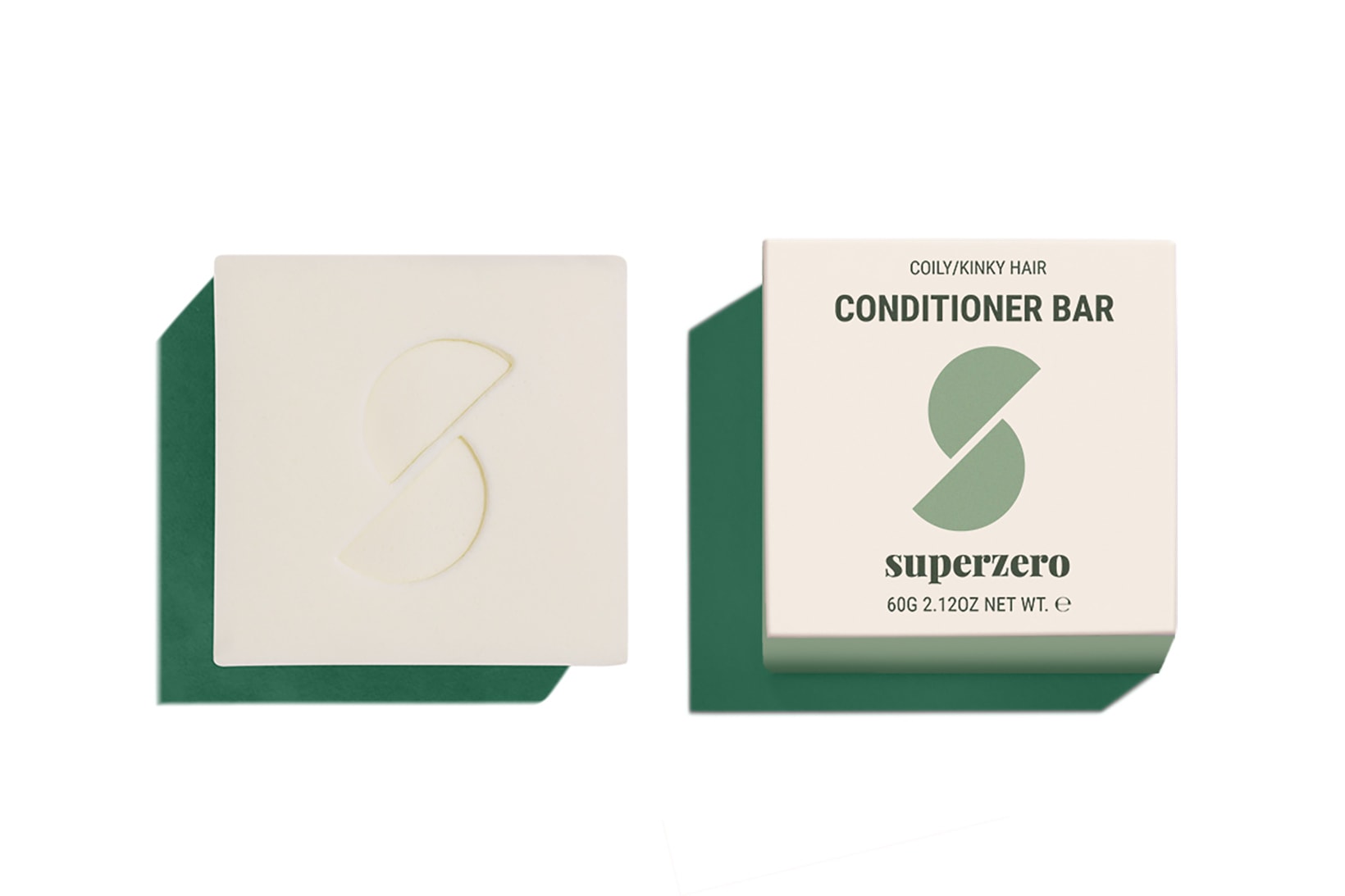SUPERZERO Kinky Coily Textured Hair Conditioner Bar Sustainable Vegan