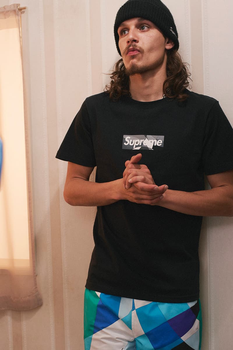 supreme emilio pucci spring 2021 collaboration t-shirt logo