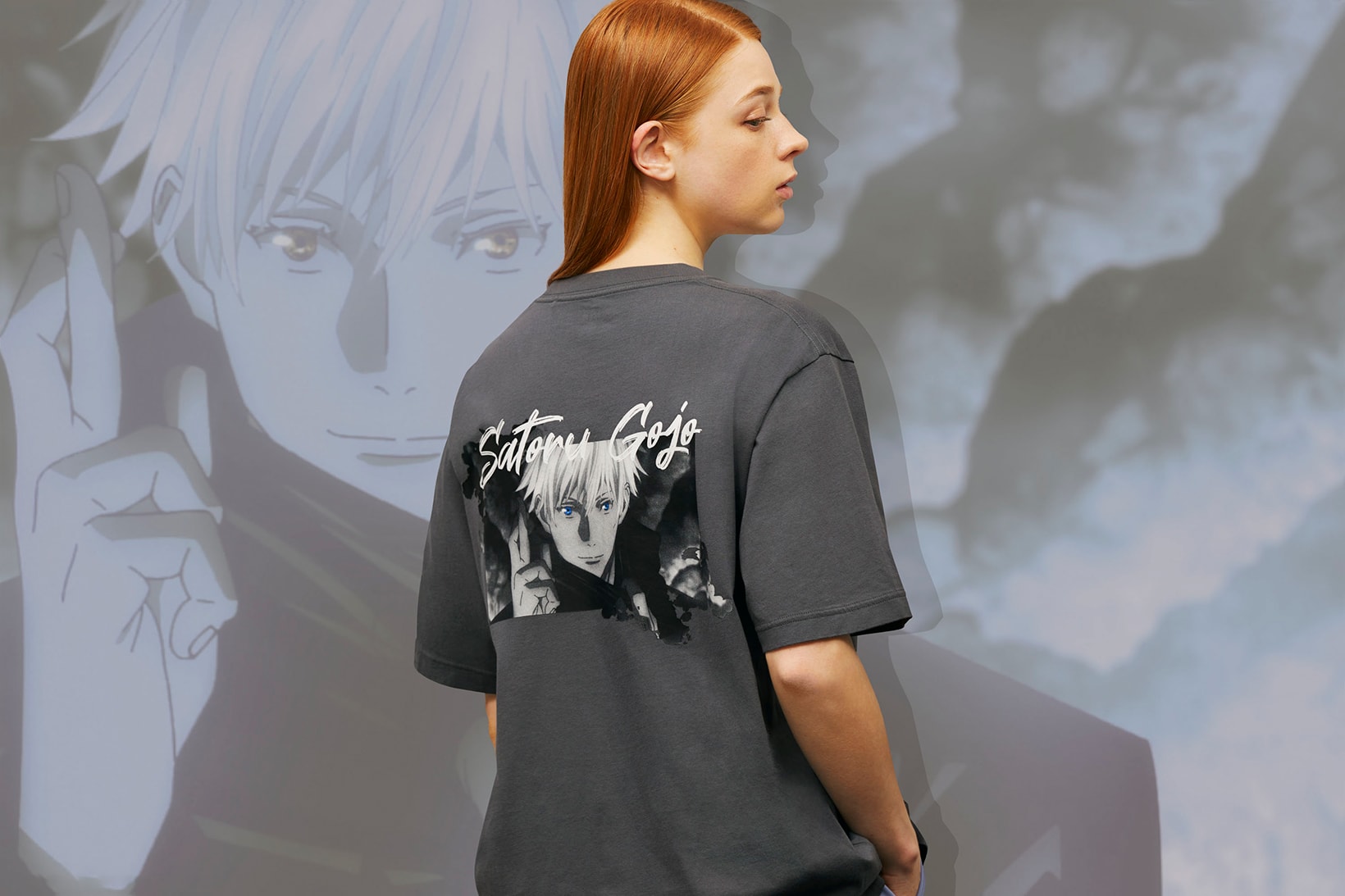 Jujutsu Kaisen UNIQLO UT Tee T Shirt Collaboration Anime Manga Gray
