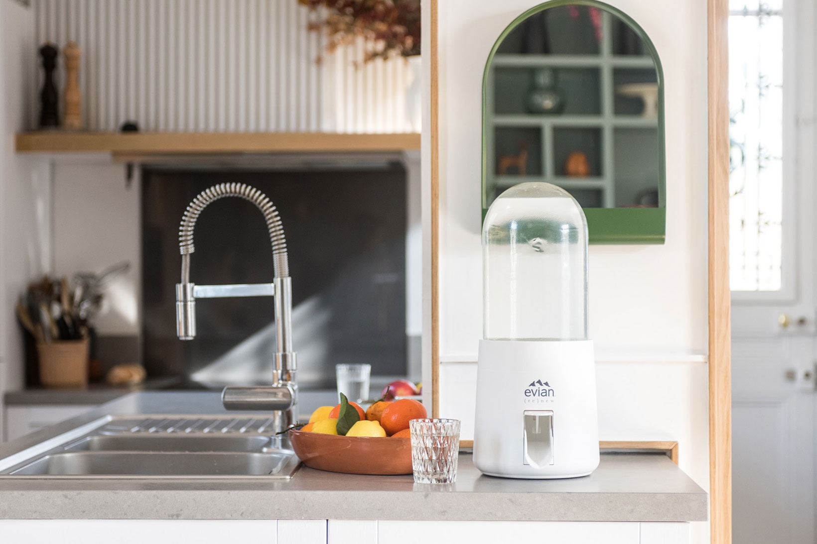 virgil abloh renew water fountain design sustainable home kitchentop