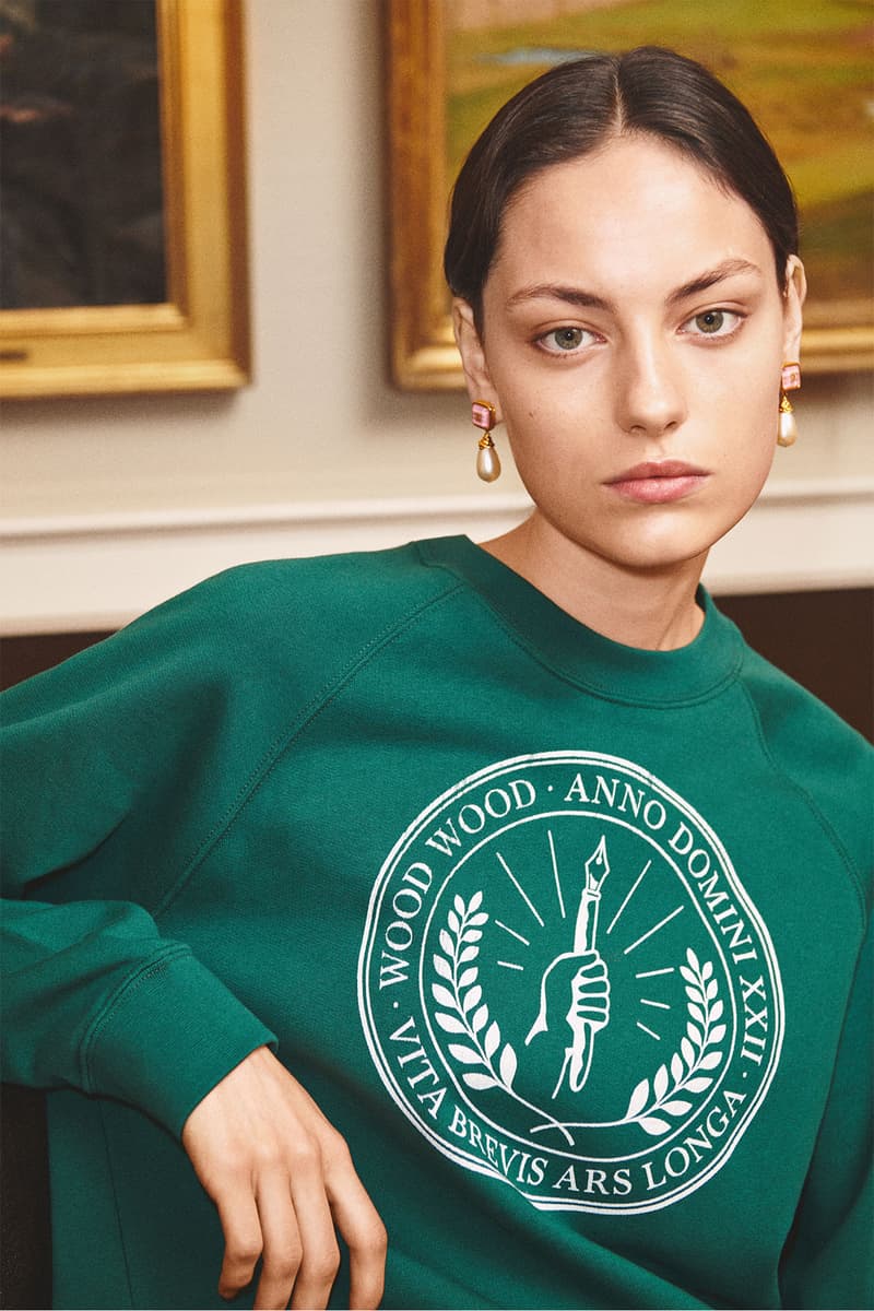 wood wood pre fall 2021 lookbook womenswear logo sweatshirt