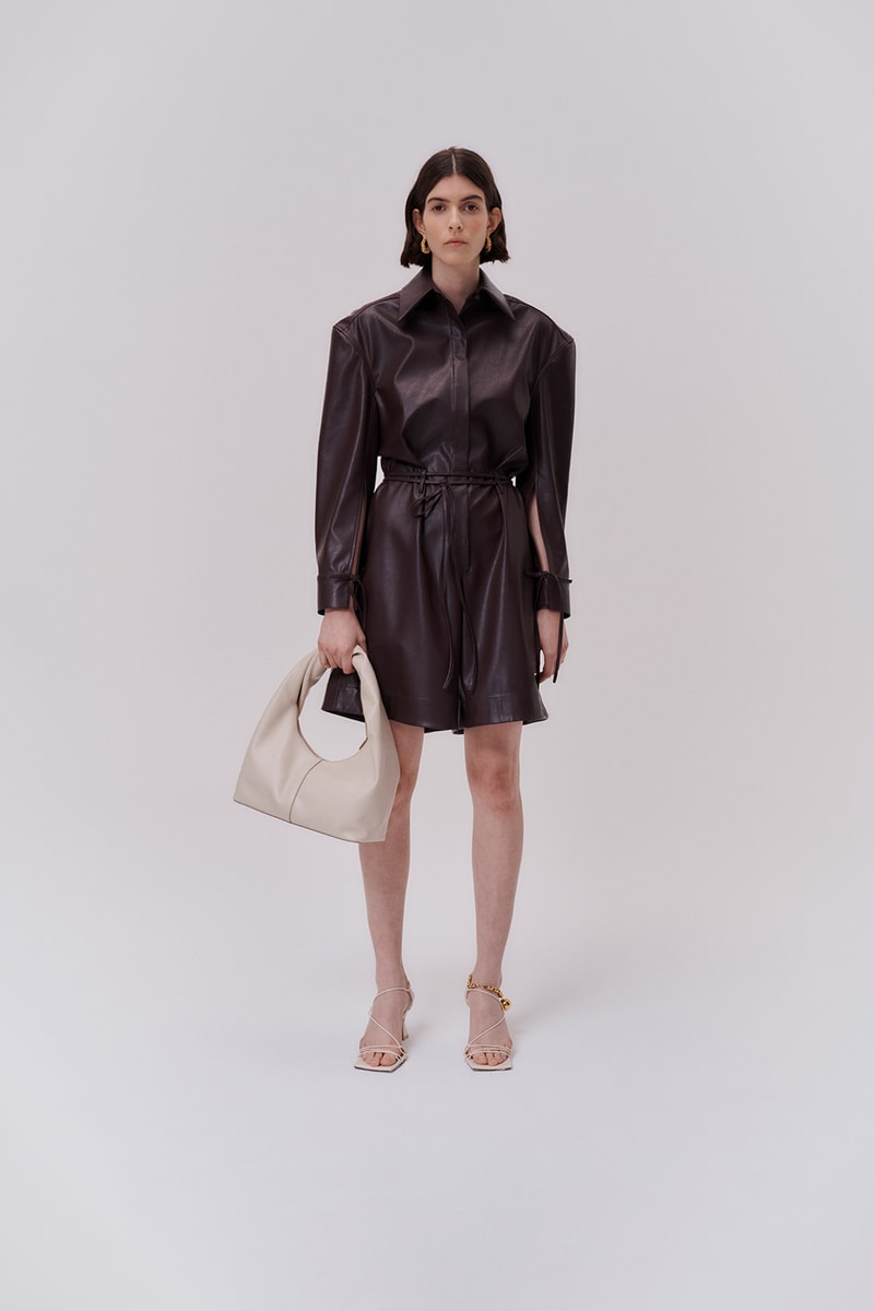 yuzefi fall winter ready to wear collection lookbook sustainable coat bag heels
