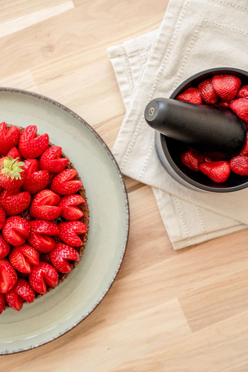 zara home baking pastry tools collection chef Cédric Grolet mortar and pestle strawberries