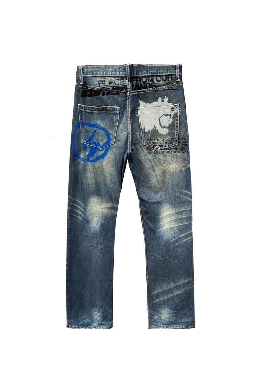 travis scott kaws fragment design collaboration jeans pants denim