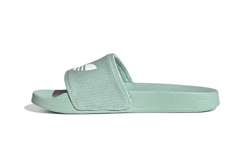 adidas Adilette Lite Slides Hazy Green Cloud White Footwear