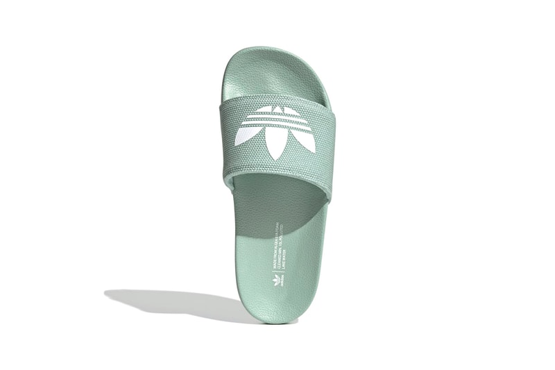 adidas Adilette Lite Slides Hazy Green Cloud White Footwear