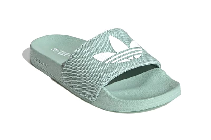 adidas Adilette Lite Slides Hazy Green Cloud White Footwear