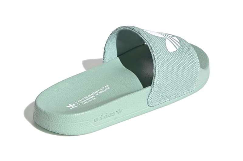 adidas Adilette Lite Slides Hazy Green Cloud White Footwear