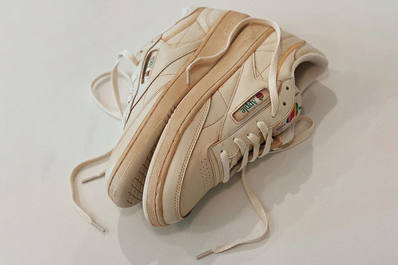 Apple Reebok Club C Sneakers Customized Andrew Chiou Details Midsoles Shoelaces