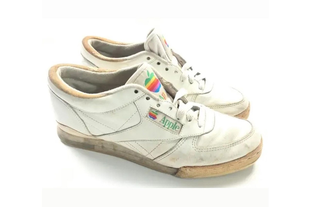 Apple Reebok Club C Sneakers Customized Andrew Chiou Original Vintage