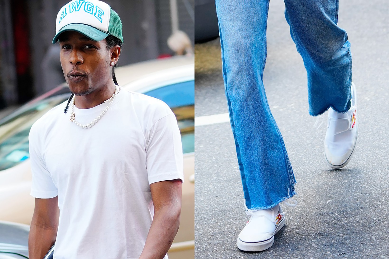 A$AP Rocky Vans Slip-On Collaboration Sneakers Footwear Rapper Artist Kicks 