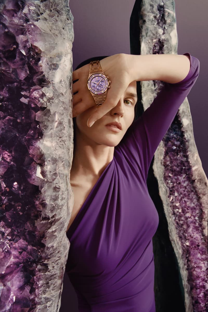 Audemars Piguet Royal Oak Womens Watches Self Winding Black Frosted Gold Double Balance Wheel Openworked