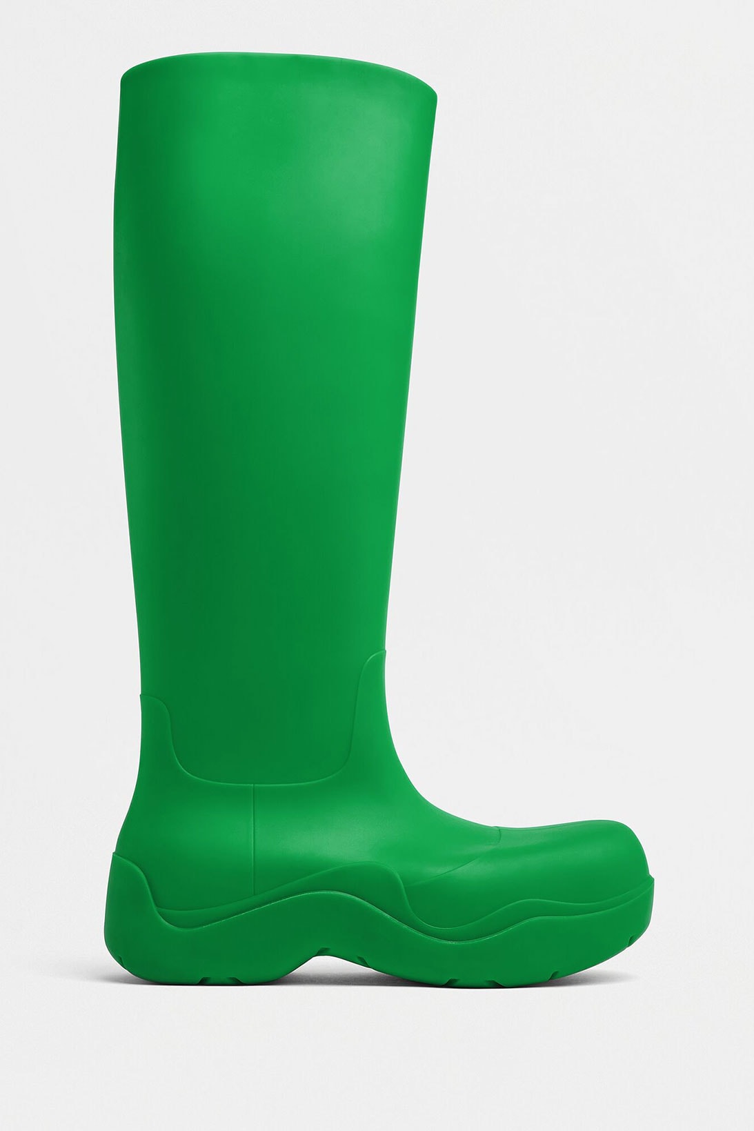 bottega veneta puddle boots knee high green shoes