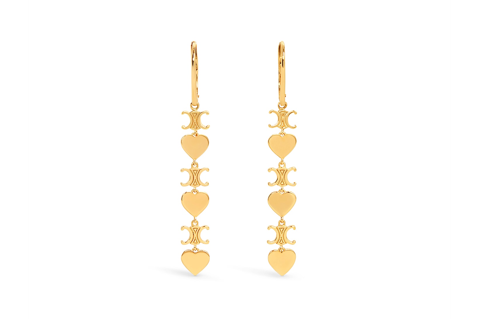 celine chinese valentines day collection gold earrings