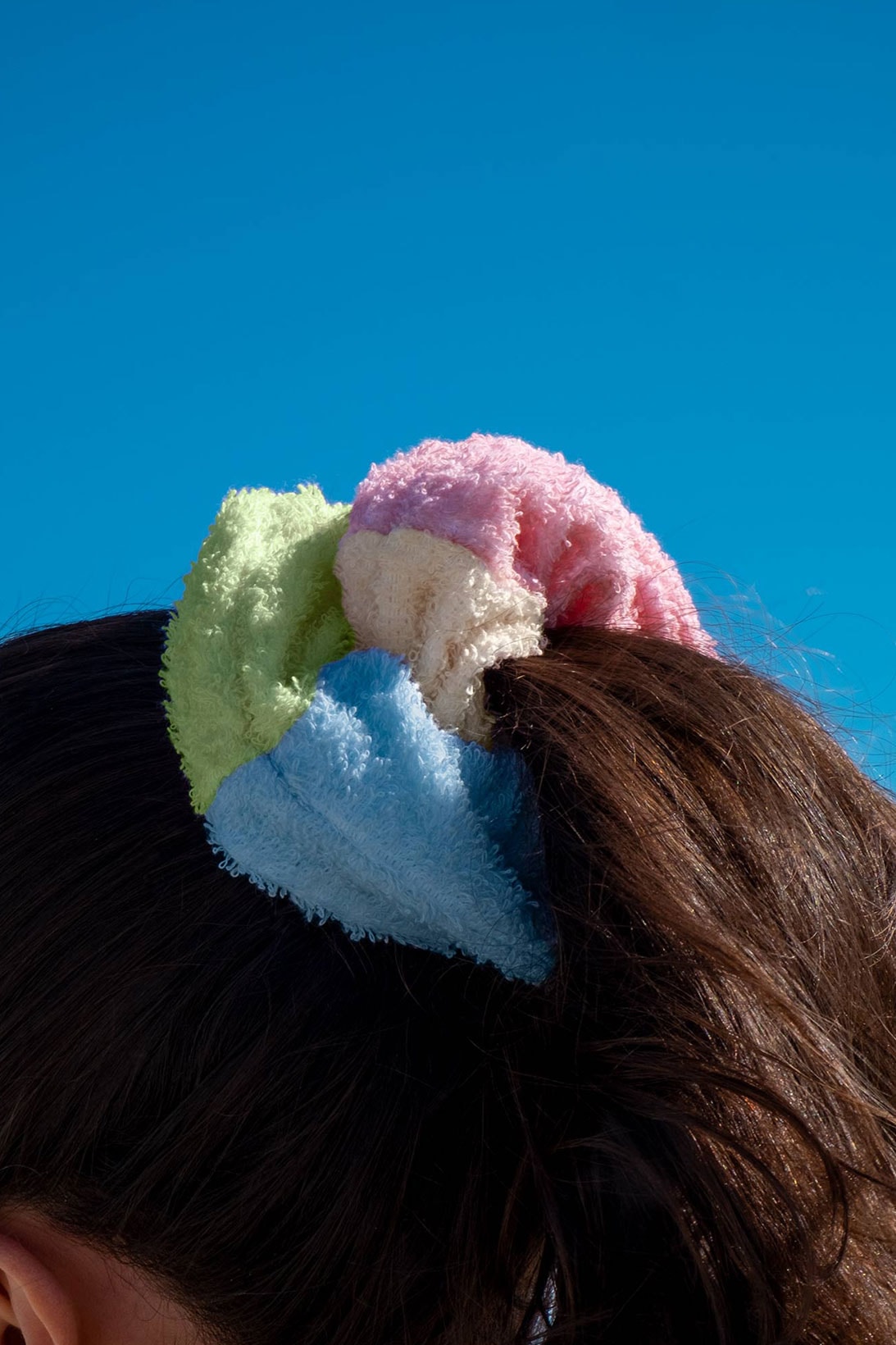 Ceremonia Latinx Clean Haircare Brand Terrycloth Capsule Collection Apparel Scrunchie Sky