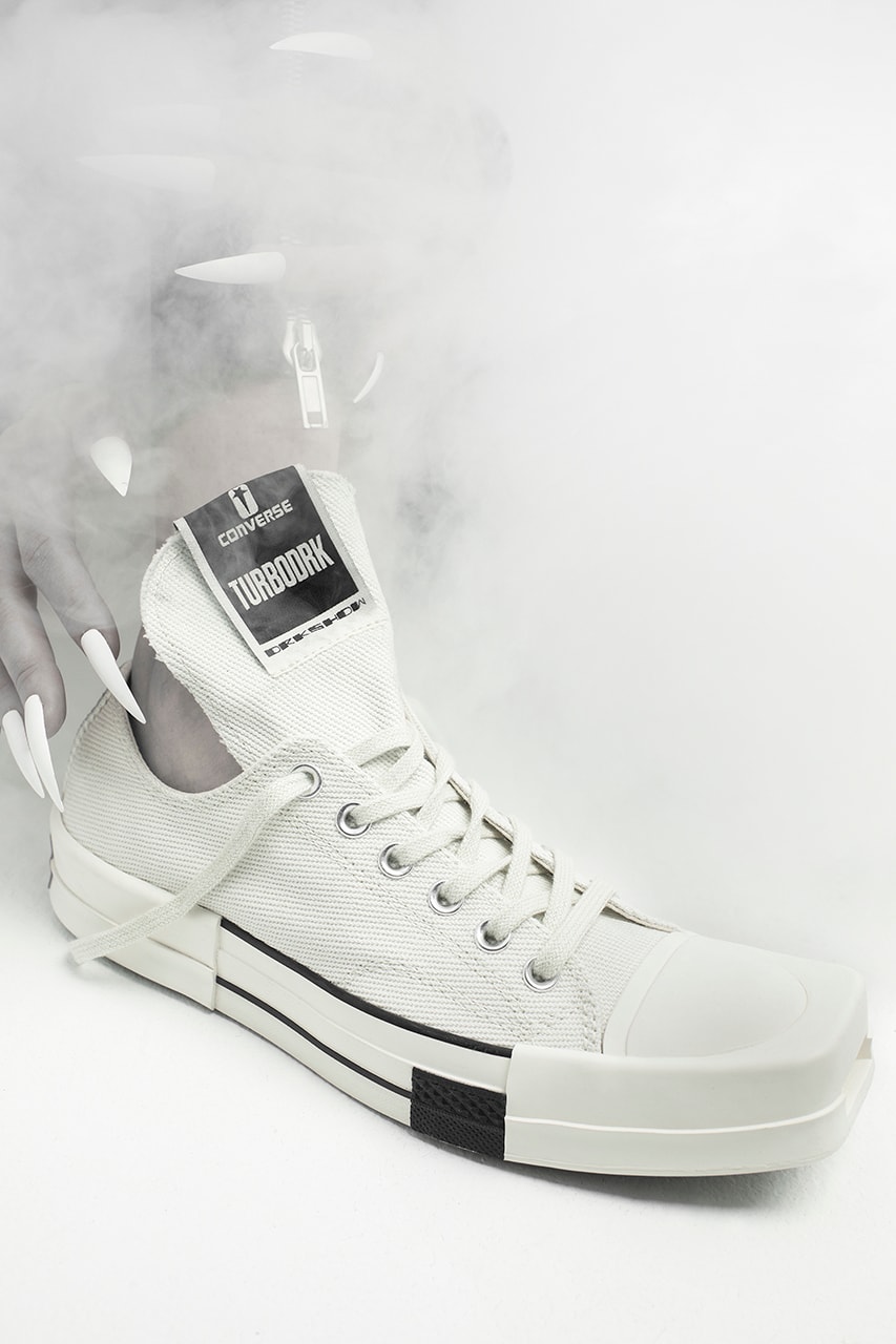 Converse Rick Owens DRKSHDW Turbodrk Chuck 70 Collaboration White Sneakers