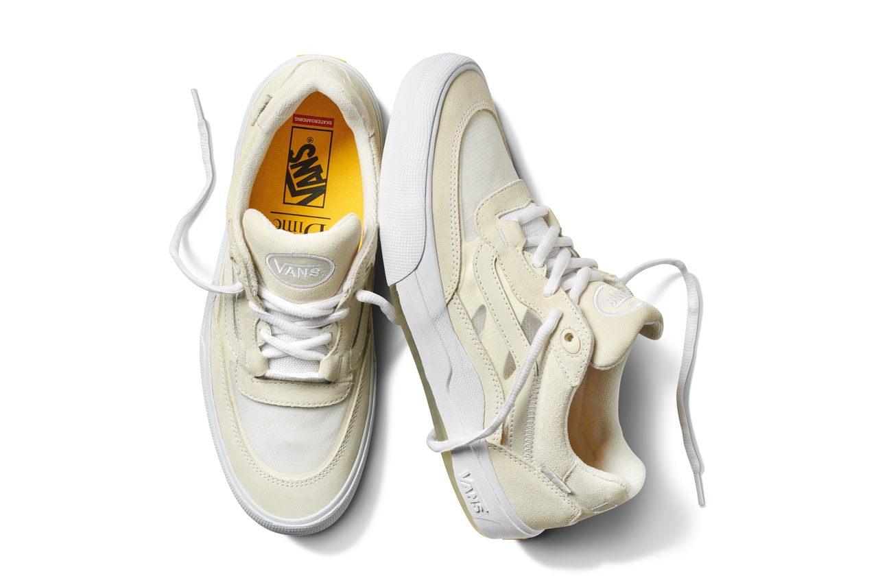 dime vans wayvee skate sneaker collaboration white beige insole details shoelaces