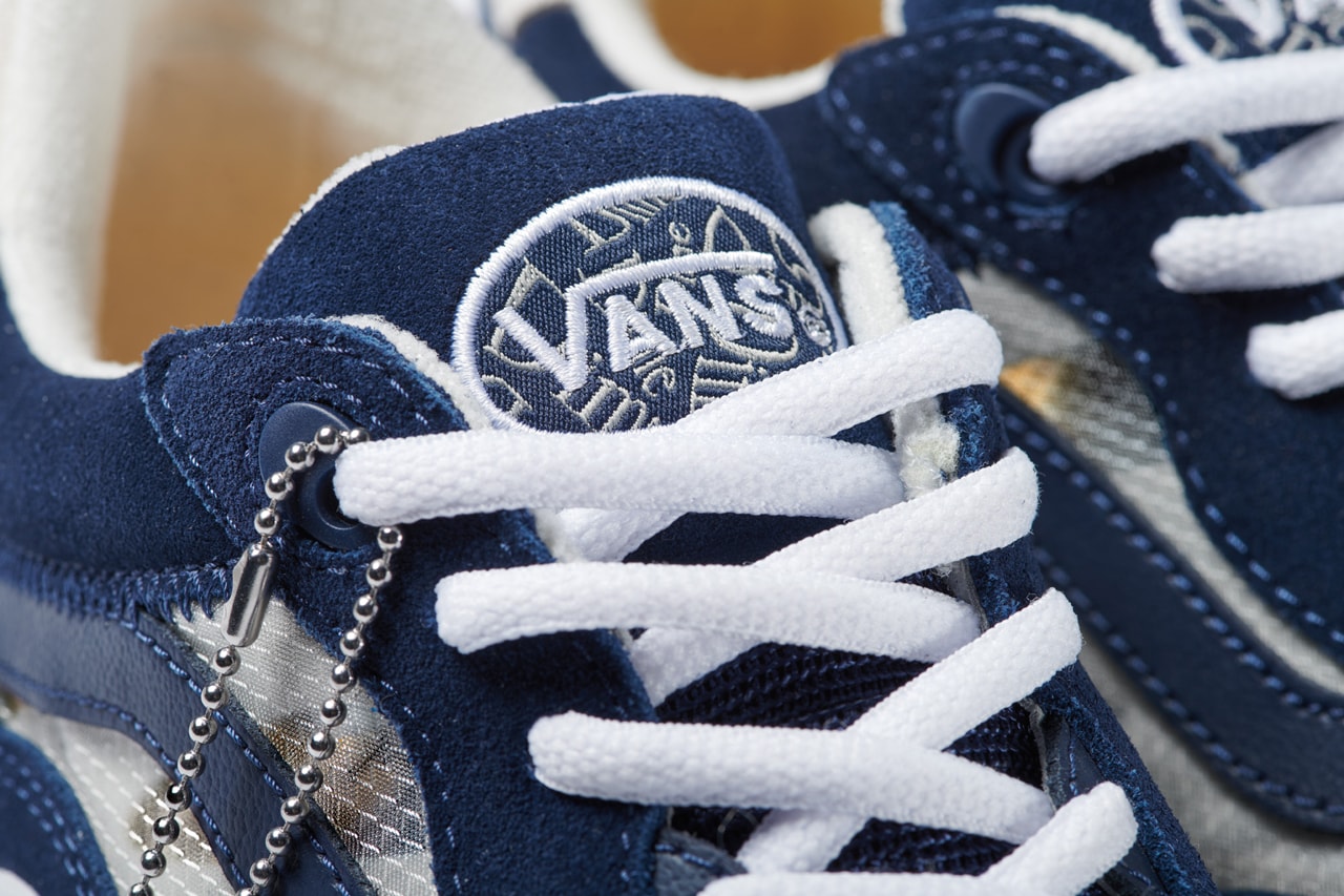 dime vans wayvee skate sneaker collaboration blue navy shoelaces tongue