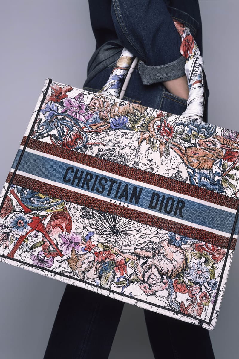 Dior Fall Winter 2021 Silk Scarves Book Tote Bag