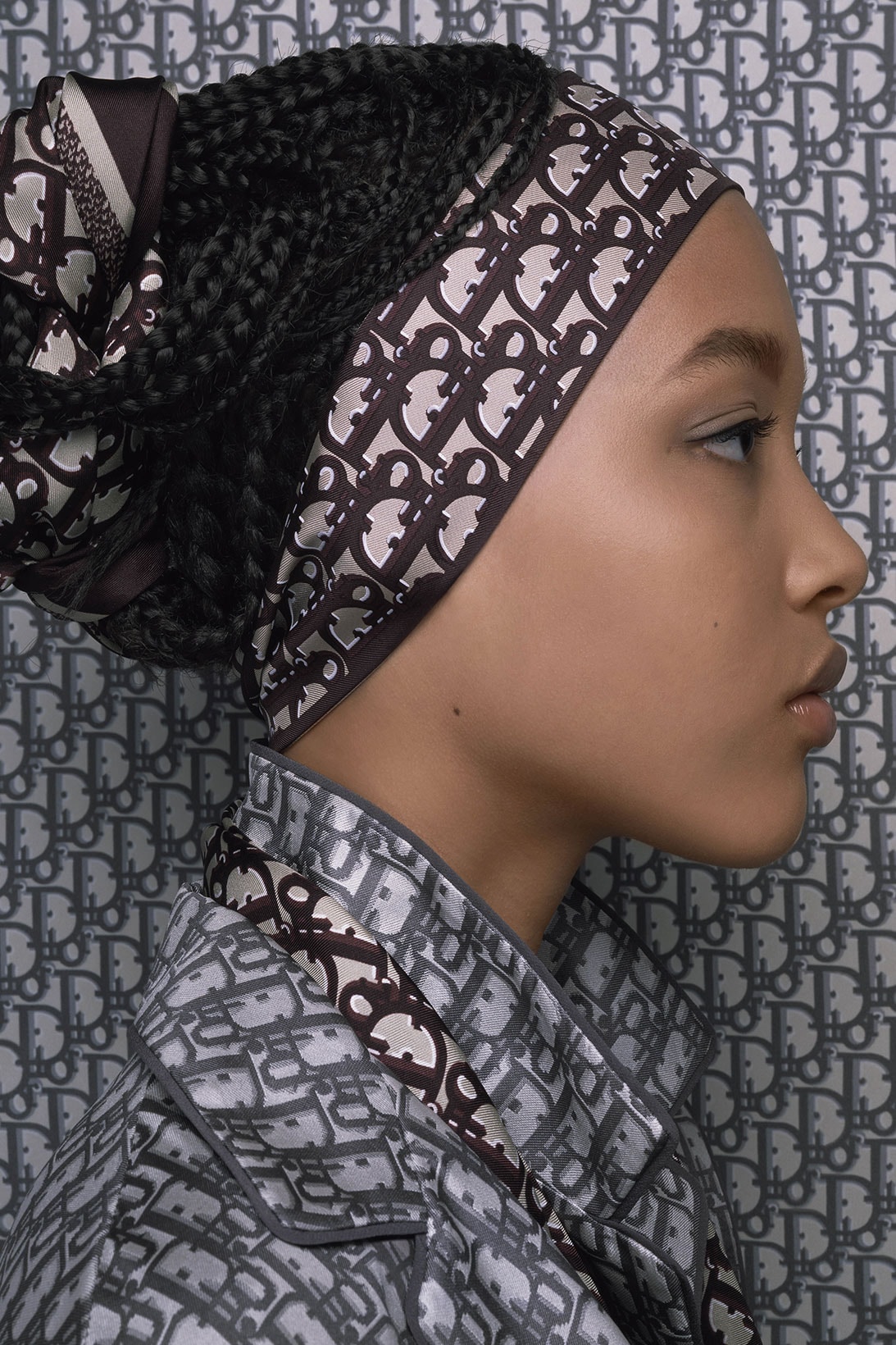 Dior Fall Winter 2021 Silk Scarves Oblique Head Accessory