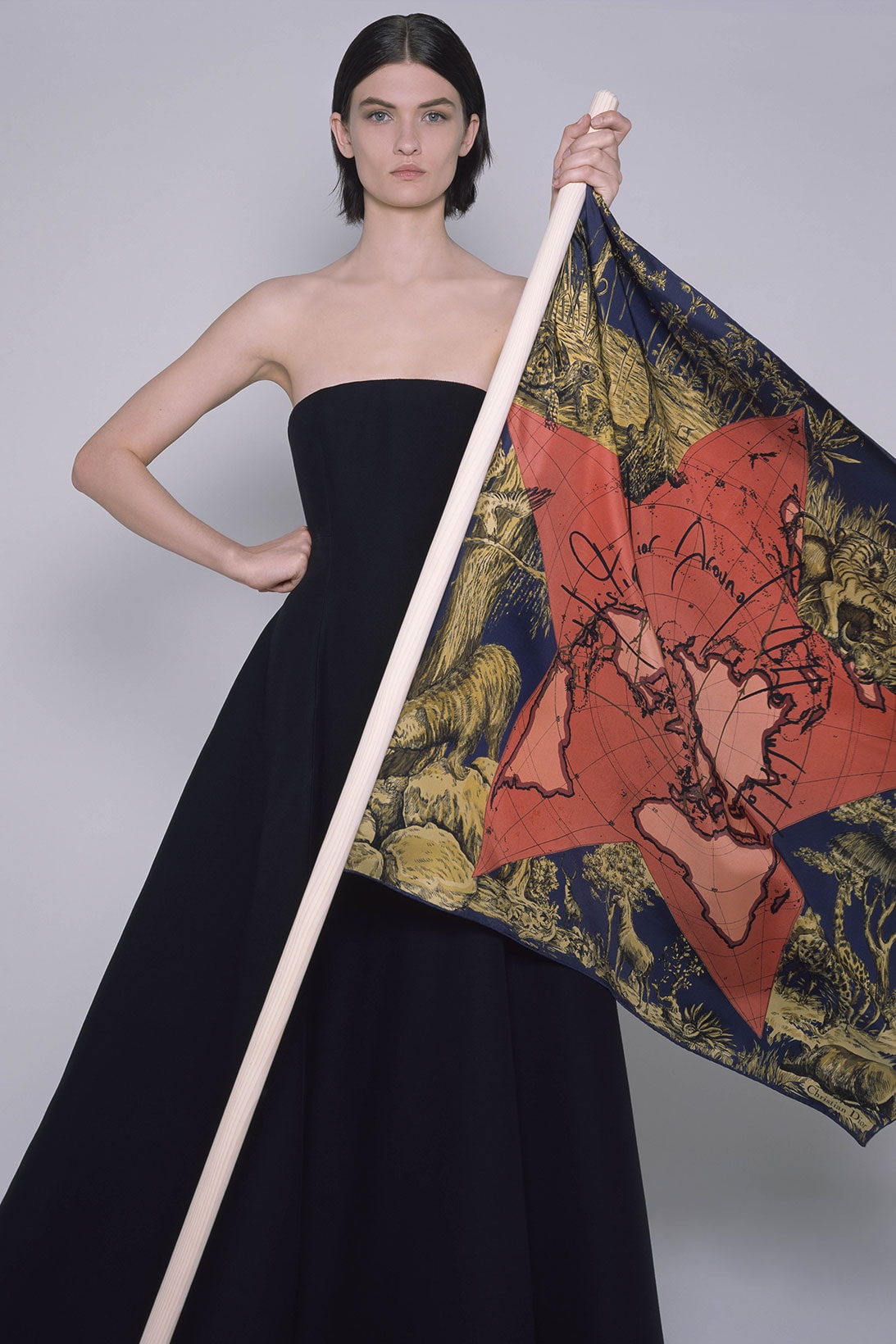 Dior Fall Winter 2021 Silk Scarves Print Flag