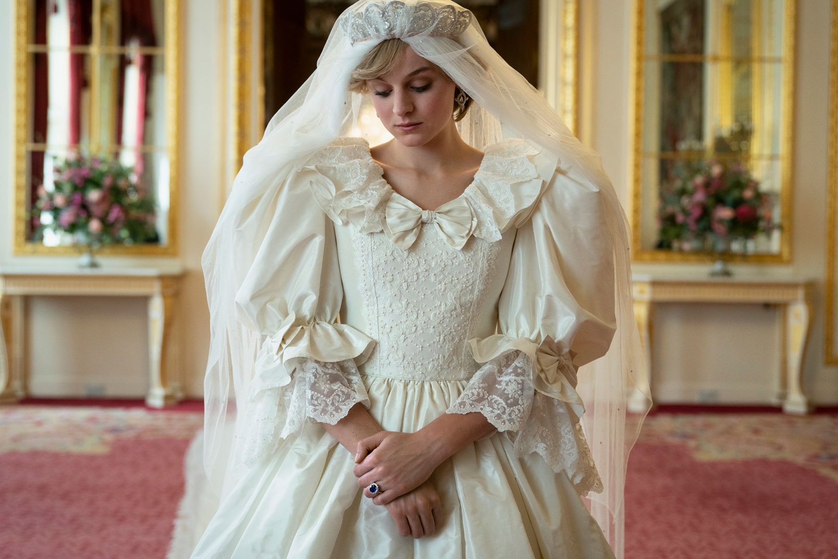 Emma Corrin The Crown Wedding Dress