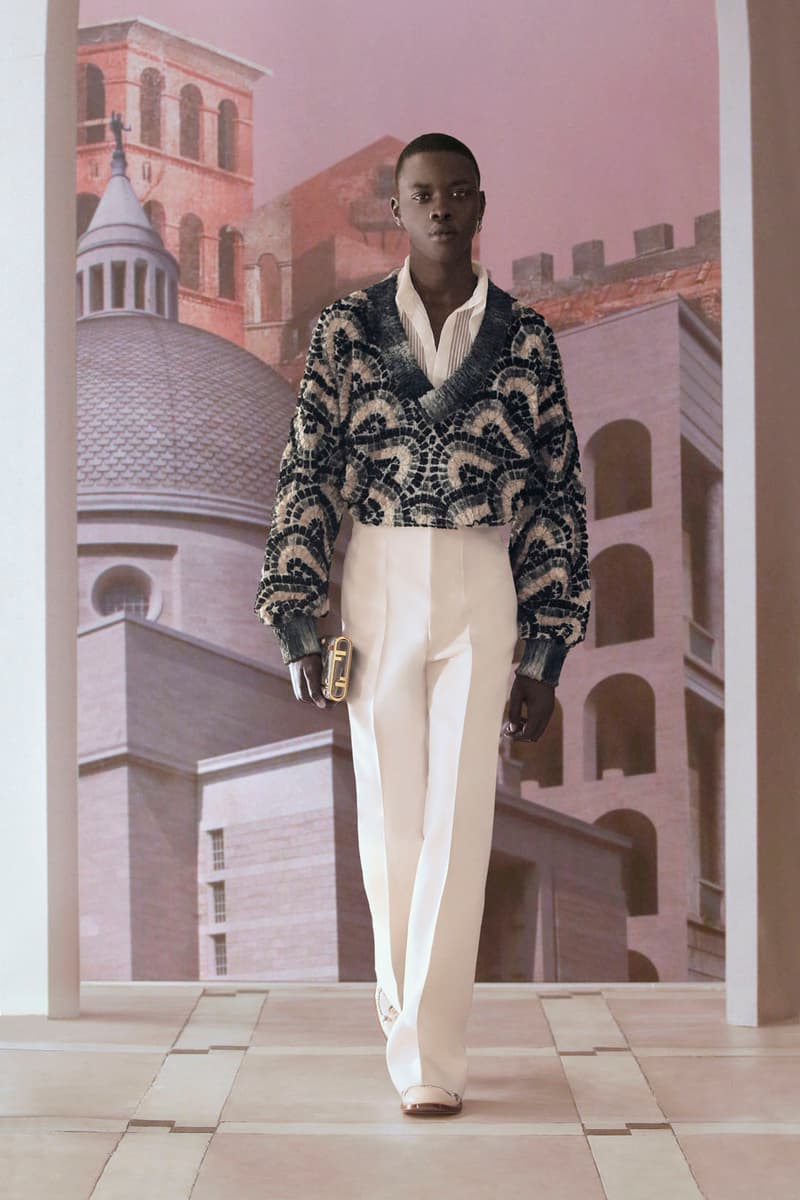 Fendi Kim Jones Fall/Winter 2021 Couture Collection knit sweater trousers