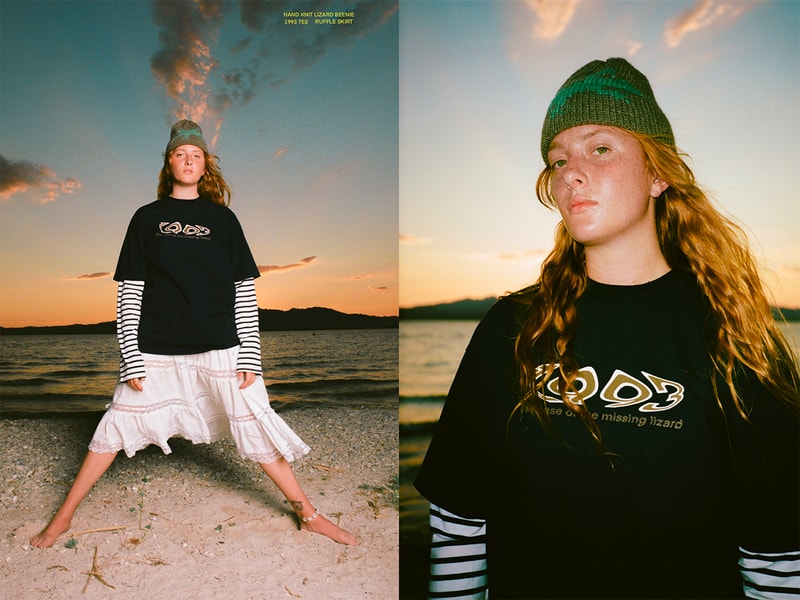 Friends With Animals Tavia Bonetti Clothing Brand Los Angeles Crazy Lizard Lady Collection Lookbook T-Shirt Hat Skirt