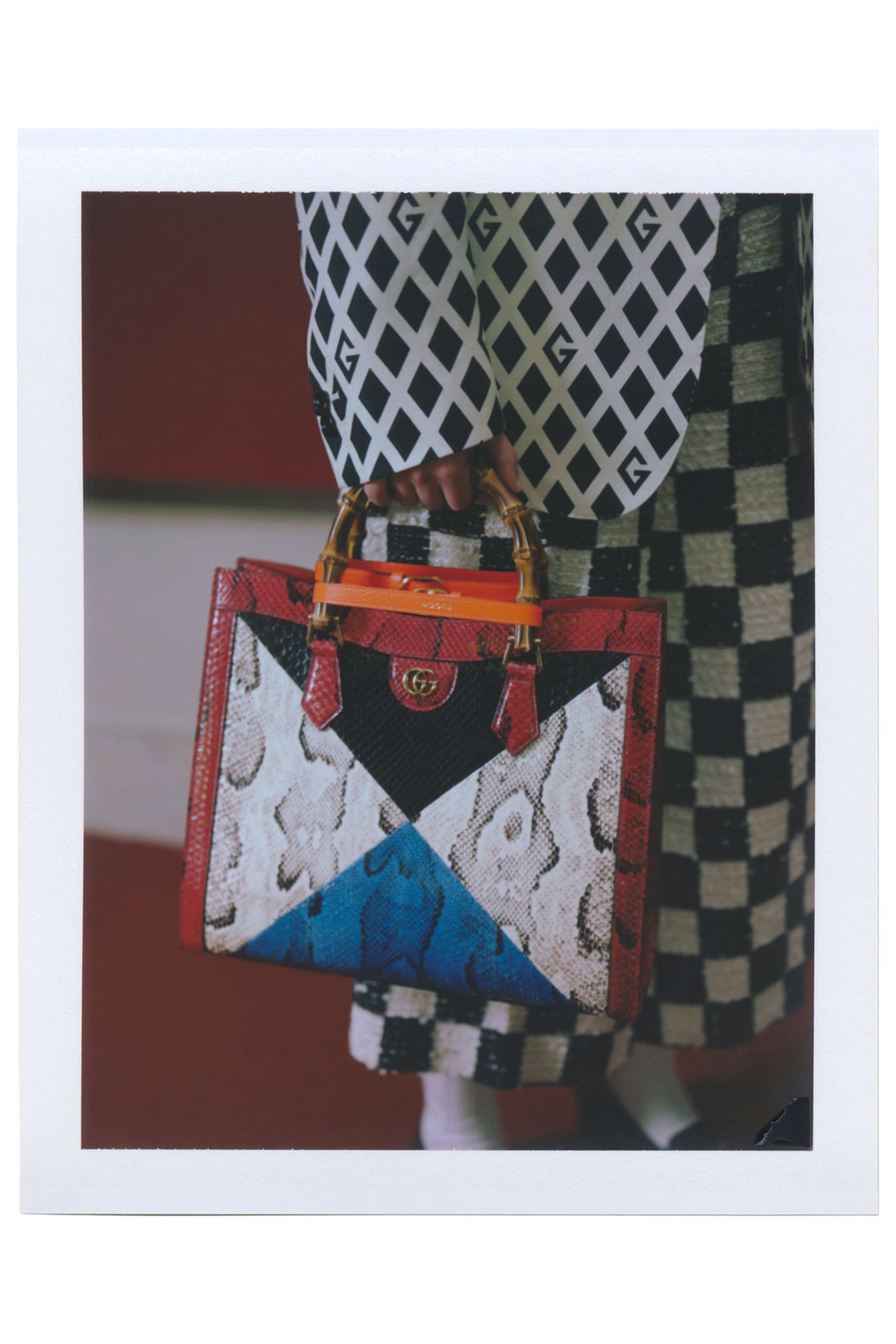 gucci diana handbag close up details